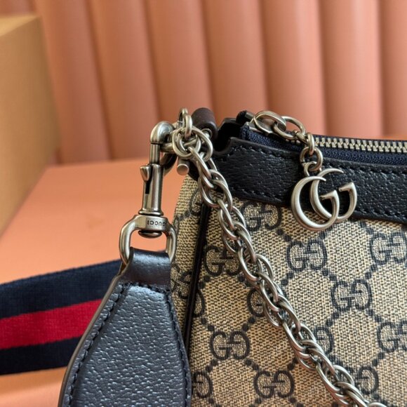 Gucci Navy Blue Ophidia Small Shoulder Bag, - Picture 4 of 9